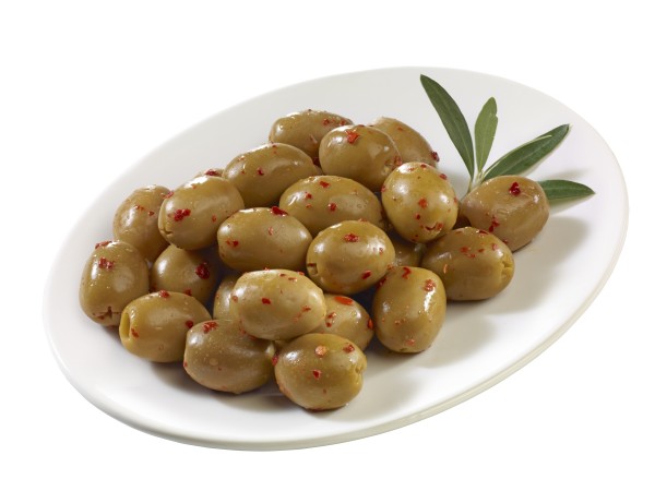 Grüne Oliven mit Honig-Chilli 700g