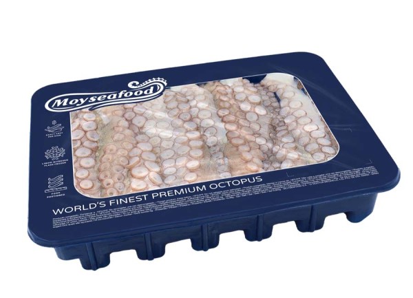 Pulpo (Oktopus) Tentakeln roh, IQF 2kg Schale, ohne Glasur