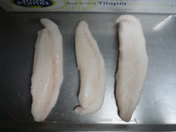 Tilapia-Buntbarsch Loins, ohne Haut, grätenfrei, 140-170g, IQF, 10% Glasur