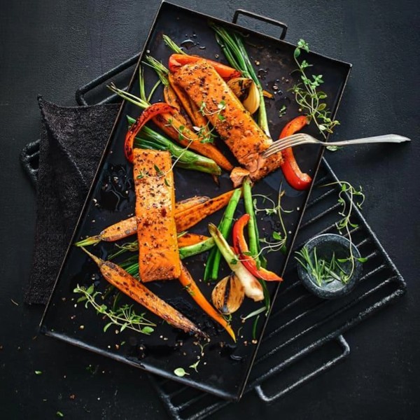 Stremellachsportionen "Pfeffer", heißgeräuchert, 250g Packung (2 Stück)