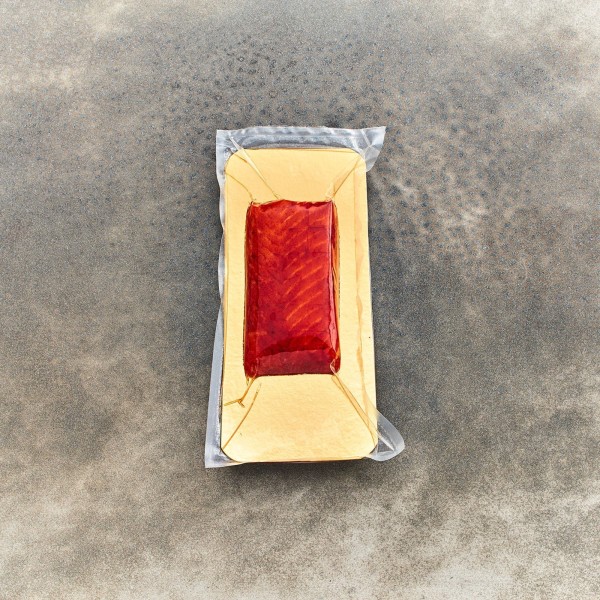 Norwegisches Premium-Lachsrückenfilet "Rotholz", geräuchert, 200g Packung