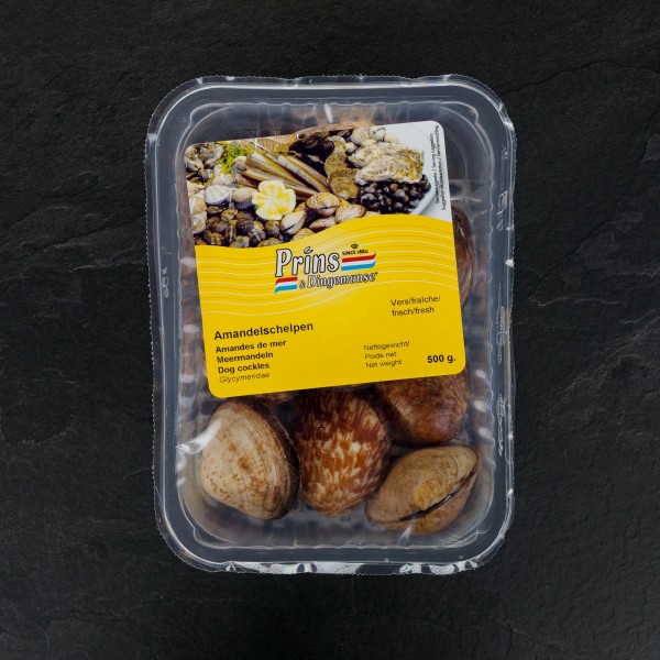 Braune Samtmuschel/Meermandel "Amandes", MAP 500 g Schale
